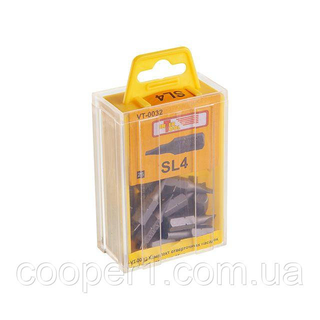 Комплек насадок до викруток 4 мм 1/4" x 25 мм уп. 25 од. INTERTOOL VT-0032