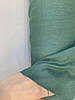 Зелена 100% лляна сорочково-платтєва тканина, колір 584/534, фото 3