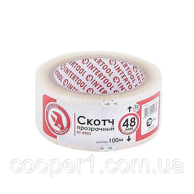 Скотч прозорий 45мм * 100м * 44мкм INTERTOOL KT-0903