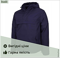 Куртка Brandit. Windbreaker. Анорак на флисе. Водонепроницаемая куртка. Военная куртка. Синий.