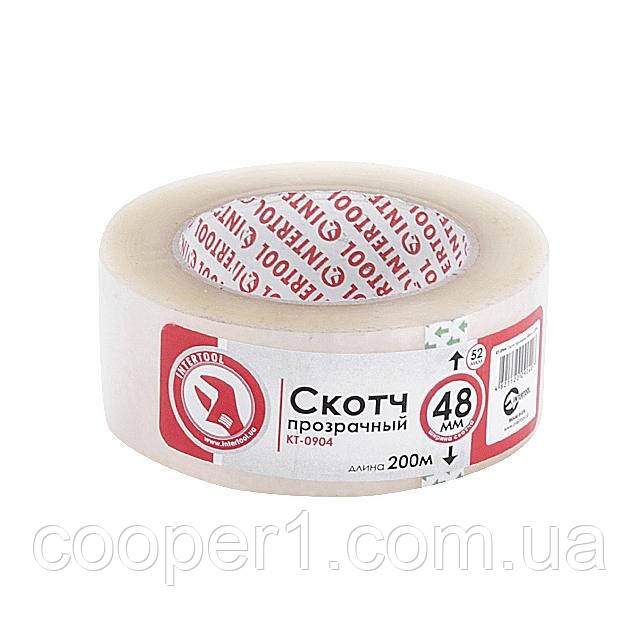Скотч прозорий 45мм * 200м * 44мкм INTERTOOL KT-0904