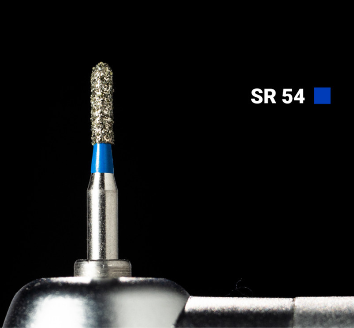 Діамантовий бір SR-54. Фіссурний із заокругленим кінцем (ISO139/012), синій, Mani.Оригінал., фото 1