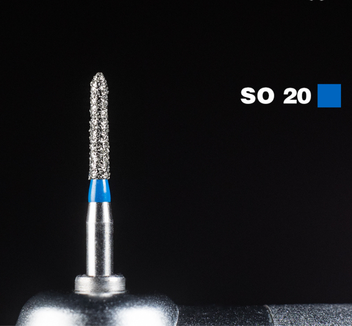 Діамантовий бір SO-20. Фісура-олівець (ISO288/012), Mani синій.Оригінал., фото 1