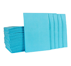 Серветки нагрудні для пацієнта 3 шарові 33х41 см 50 шт. Блакитні