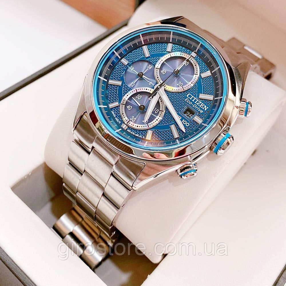 Японський годинник Citizen Eco-Drive CA0430-54M, сонячна батарея, хронограф, фото 1