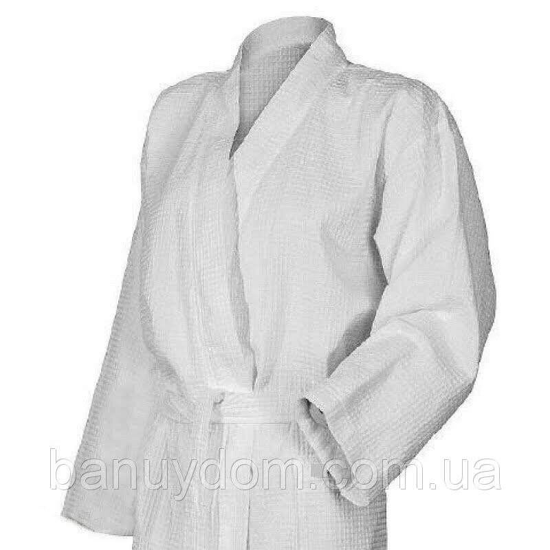 Халат білий вафельний (розмір XXL/54-56), фото 1