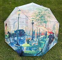 Атласный зонт-автомат с пейзажами №560
