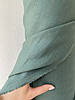 Смарагдова 100% лляна сорочково-платтєва тканина, колір 551/547, фото 7