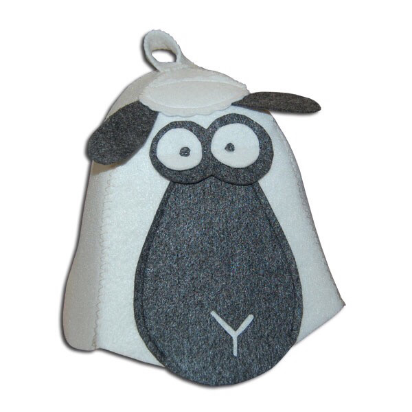 Шапка для лазні « Овечка» біла, фото 1