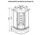 Душовий бокс Eco 95 RC 90х90 глибокий піддон, фото 5