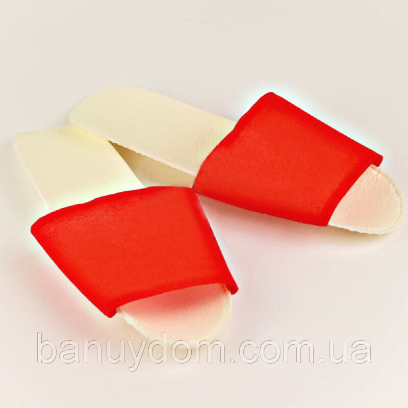 Одноразові тапочки "Сауна Економ" (червоні), фото 1