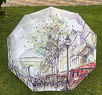 Атласна парасолька-автомат із пейзажами No560 AMORE