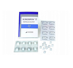 Гемостатична губка Surgispon (Сургіспон) 10*10*10 мм 32шт\уп