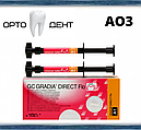 Gradia direct flo AО3 (Градія директ флоу) шприц 2* 1.5 г + насадки набір., фото 2