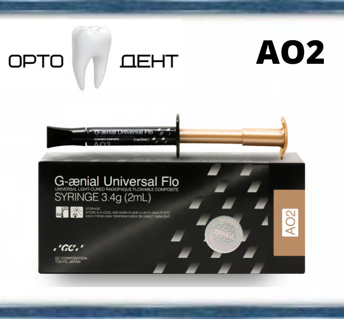 G-AENIAL Universal Flo шприц AО2, 3.4 г GC, фото 1