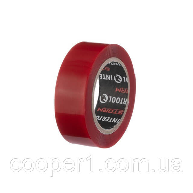 Стрічка клейка двостороння STRONG FIX, 19 мм * 2 м * 0,5 мм, прозора, акрил, STORM INTERTOOL KT-0823
