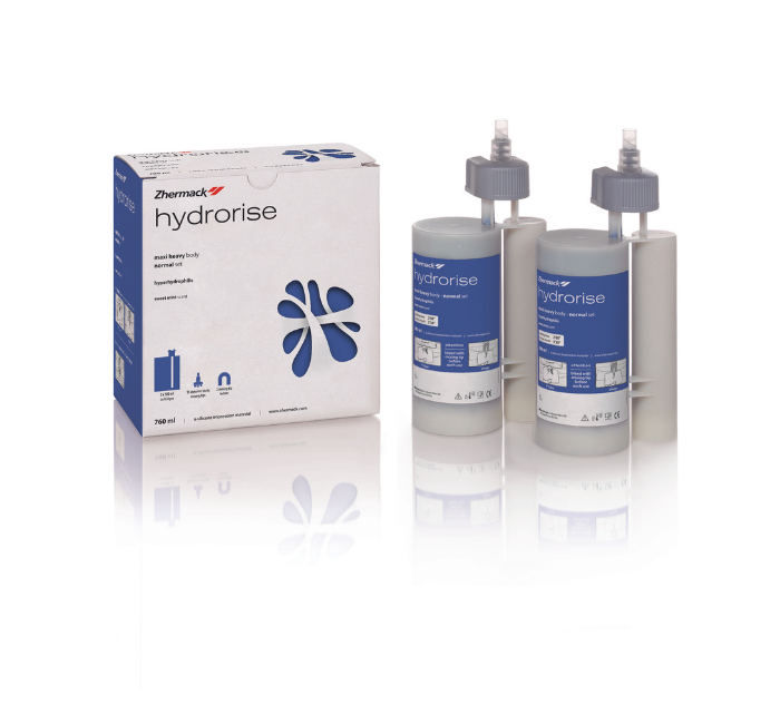 Hydrorise putty Maxi normal, база, машинного змішування., А-силікон, 2*380ml + 15 нас.