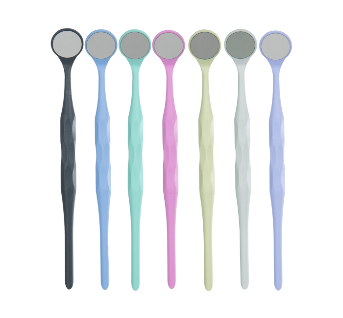 Дзеркало стоматологічне Relax №5 (24мм) плоске жовте. З родієвим покриттям Hahnenkratt, фото 1