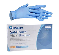 Перчатки нитриловые Medicom р.S SafeTouch Vitals. 3.0 г. 100 шт\уп. Текстурированные
