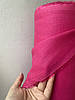 Сорочково-платтєва 100% лляна тканина кольору фуксія, колір 905/80, фото 2