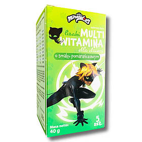 Льодяники Miraculous Lizaki Multi Witamina Апельсин 5s 40g