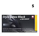 Латексні рукавички S Basic Style Latex Black 100 шт./пач. неопудрені, фото 3