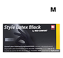 Латексні рукавички M Basic Style Latex Black 100 шт./пач. неопудрені, фото 3