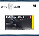 Латексні рукавички M Basic Style Latex Black 100 шт./пач. неопудрені, фото 4