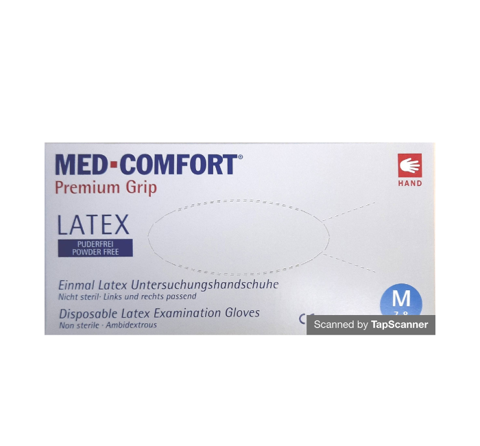 Латексні рукавички L. Med Comfort 100шт\уп неопудрені