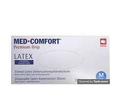 Латексні рукавички L. Med Comfort 100шт\уп неопудрені
