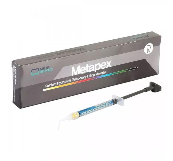 Metapex (Метапекс) шприц 2.2 г. пломбувальний матеріал (гідроксід кальцію з йодоформом), фото 1