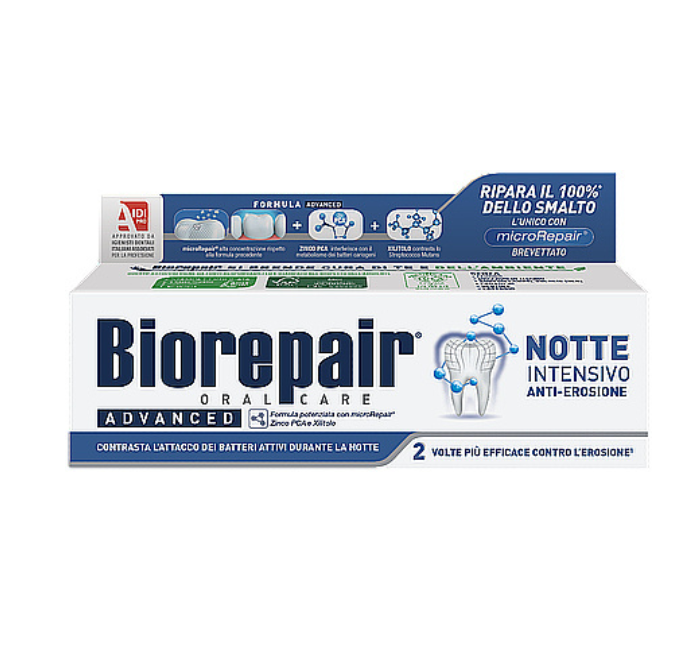 Biorepair зубна паста "Інтенсивне нічне відновлення" 75мл, фото 1