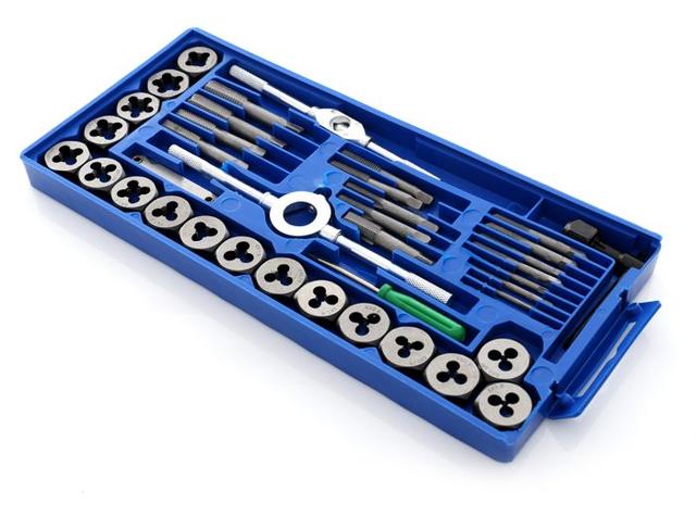 Мітчики та плашки набір 40 штук Kraft&Dele KD10289