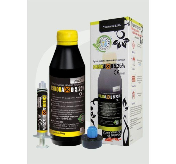 Гіпохлорит натрію 5.25% 400 г Chloraxid (Хлораксід) Cerkamed. Рідина для промивання кореневих каналів, фото 1