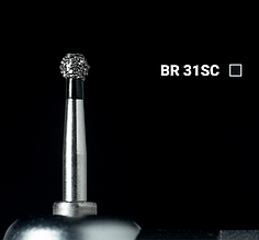 Діамантовий бір BR-31SC. Кулястий (кулька) (ISO 001/020), чорний, Mani.Оригінал.