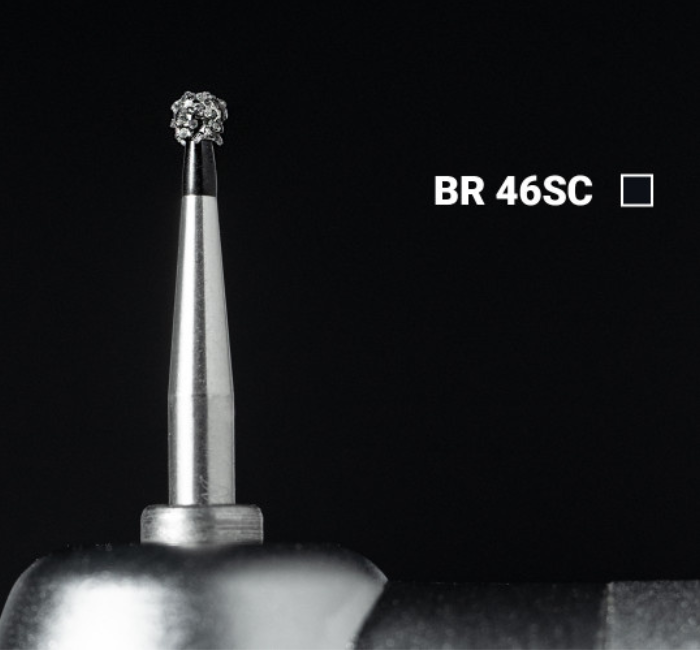 Діамантовий бір BR-46SC. Кулястий (кулька) (ISO 001/014), чорний, Mani.Оригінал., фото 1