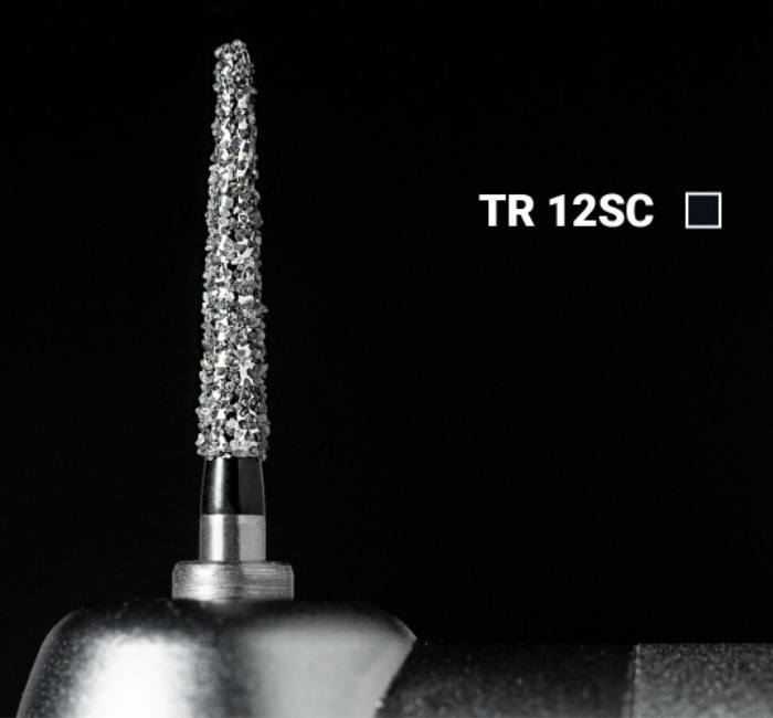 Діамантовий бір TR-12SC. Конус-олівець (ISO 199/018), чорний, Mani.Оригінал.