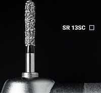 Алмазный бор SR-13SC. Удлиненный фиссурный с закругленным концом (ISO141/018), черный, Mani.Оригинал.