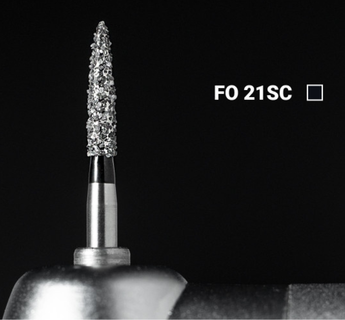 Діамантовий бір FO-21SC. Пламеподібний (ISO 297/016), чорний, Mani.Оригінал., фото 1