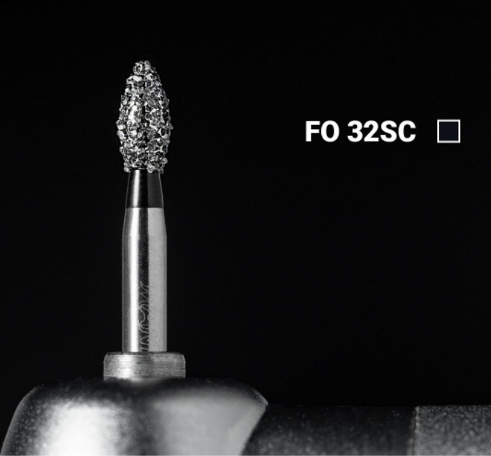 Діамантовий бір FO-32SC. "Сливка" (ISO 257/020), чорний, Mani.Оригінал., фото 1