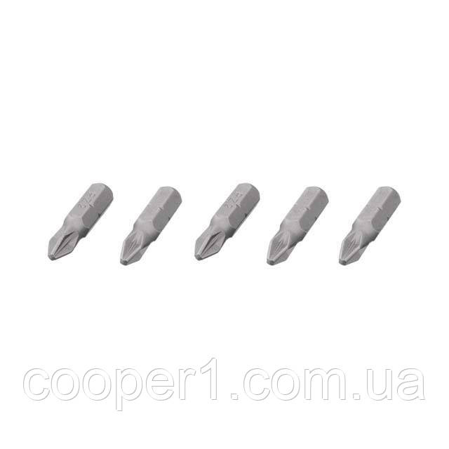 Комплект насадок викруткових PZ2 1/4 "* 25мм, ACR, S2, уп. 5од., STORM INTERTOOL VT-0209
