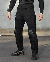 Чоловічі тактичні штани чорного кольору BEZET Штурм з наколінниками