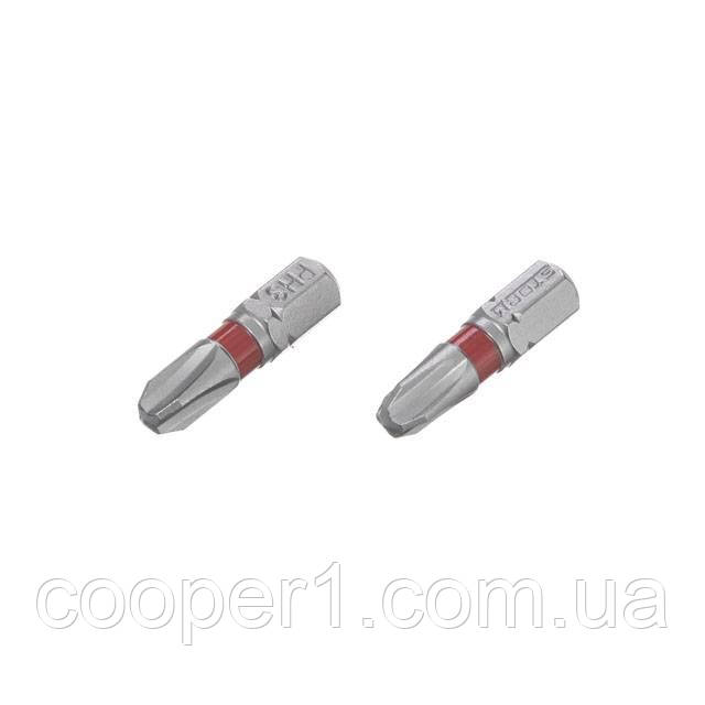 Комплект викруткових насадок PH3 1/4" * 25 мм, S2, уп. 2 од., STORM INTERTOOL VT-0219