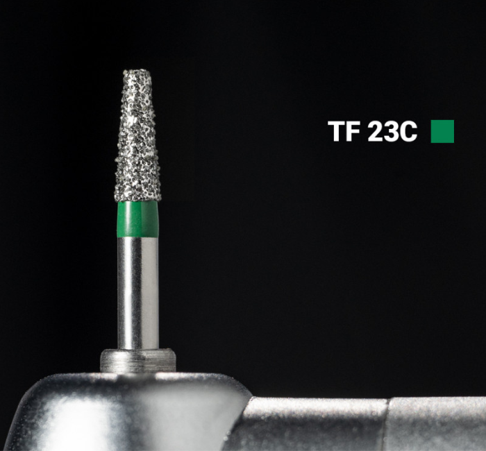 Діамантовий бір TF-23C. Усічений конус (ISO 170/019), зелений, Mani.Оригінал., фото 1