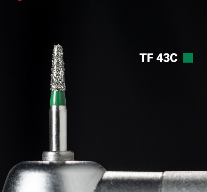 Діамантовий бір TF-43C. Усічений конус (ISO 170/015), зелений, Mani.Оригінал., фото 1
