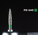 Діамантовий бір FO-54C. Пламеподібний (ISO 190/018), Mani, зелений.Оригінал., фото 3