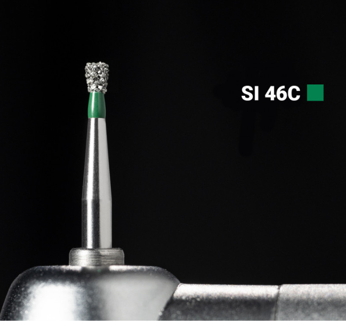 Діамантовий бір SI-46C. Зворотний конус (ISO 010/014), зелений, Mani.Оригінал., фото 1