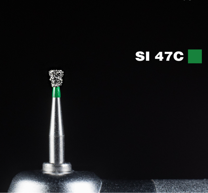 Діамантовий бір SI-47C. Конус зворотний SI-47C (ISO 010/014), Mani зелений.Оригінал., фото 1