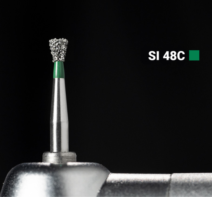 Діамантовий бір SI-48C. Зворотний конус (ISO 010/017), зелений, Mani.Оригінал., фото 1