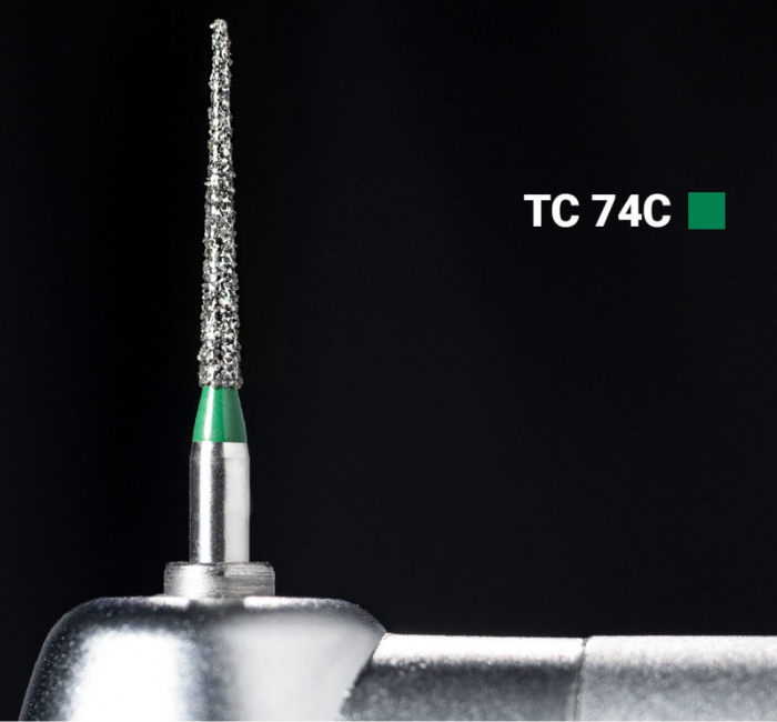 Діамантовий бір TC-74C. Конус-олівець (ISO 166/012), зелений, Mani.Оригінал., фото 1